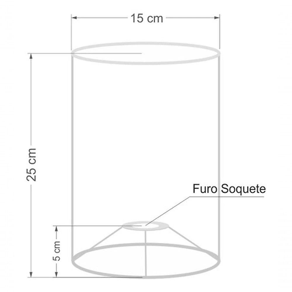 Cúpula Abajur E Luminária Cilíndrica Vivare Cp-7004 ø15x25cm - Bocal Nacional Verde-limão