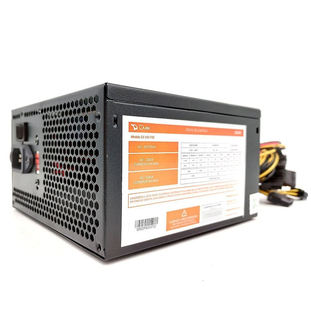 Fonte Duex Dx500fse, 500w, Bivolt Manual, Preto