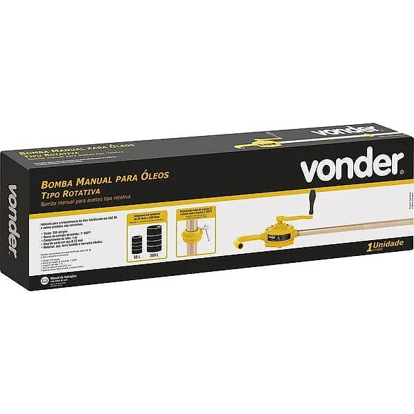 Bomba manual transferência de óleos rotativa vonder