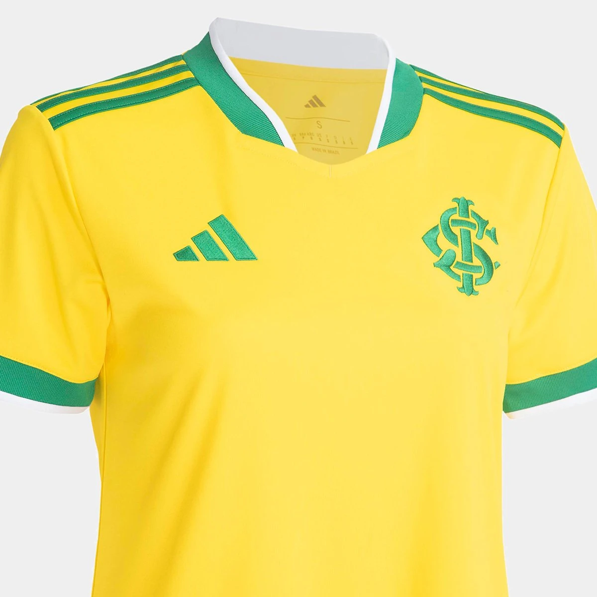 Miniatura Camisa Feminina Internacional Brasil Adidas 2026 Amarelo+Verde - G