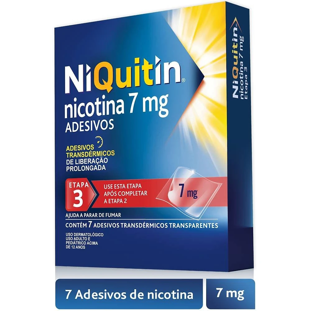 Niquitin Adesivos 7mg Para Parar De Fumar 7 Unidades