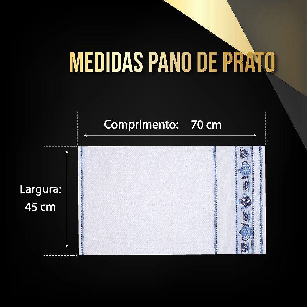 Miniatura Kit 10 Pano De Prato Atoalhados Pano De Copa 100% Algodão