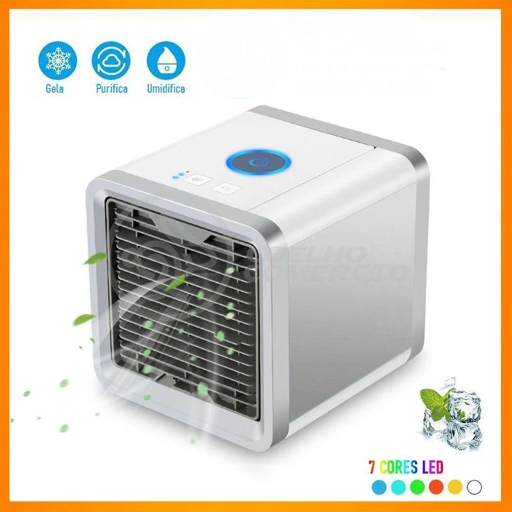 Mini Ar Condicionado Portátil com 3 Velocidades e Função Purificador Ciclo Frio 110V