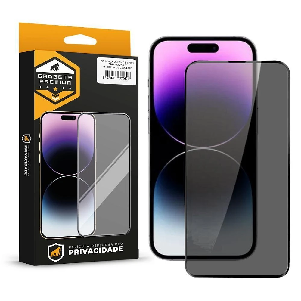 Película Para Iphone 14 Pro Max - Defender Pro Privacidade - Preta - Gshield