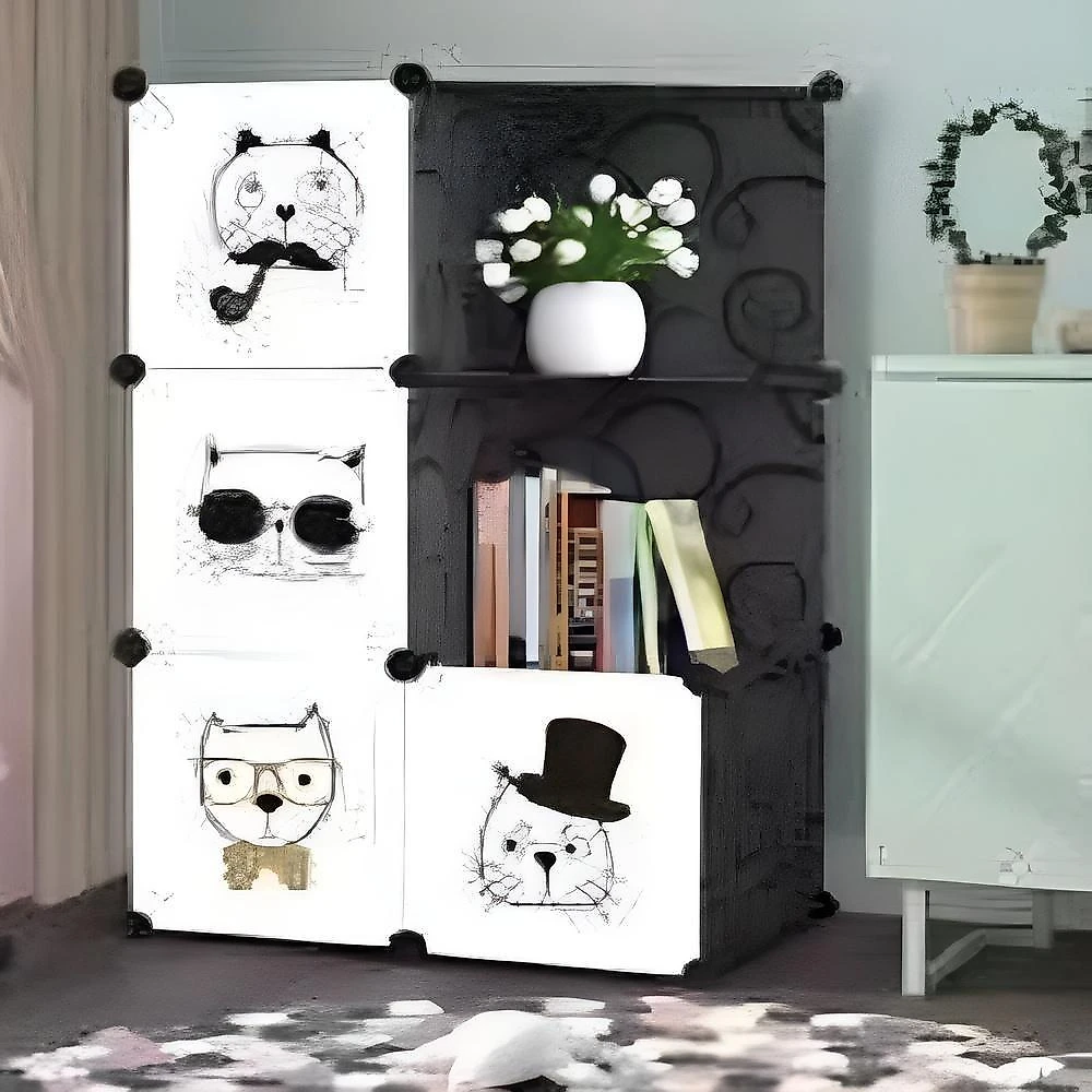 Armário Infantil Modular com 6 Módulos 70CM Plástico e Fio de Aço Cromado Yeet webcontinental-7894031776736