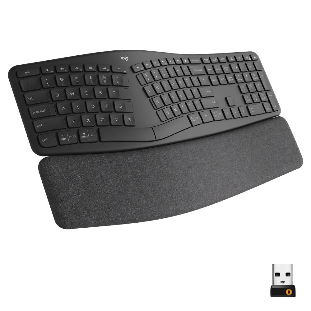Teclado sem fio Logitech ERGO K860 - Windows e Mac.