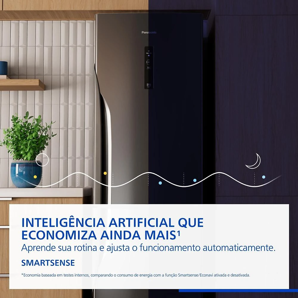 Geladeira panasonic bb41t inverse 407l frost free inverter titânio