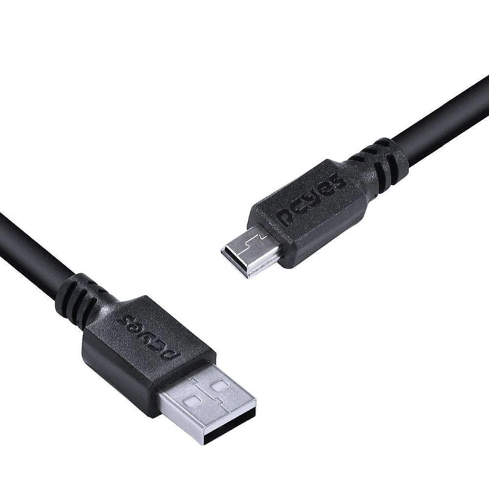 Cabo Usb a para Mini Usb B 2.0 Macho 1m Dados e Carga 480 Mbps 5v 500ma Pcyes