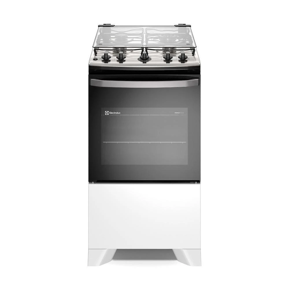 Fogão 4 bocas electrolux fe4iw efficient perfectcook vaporbake bivolt branco