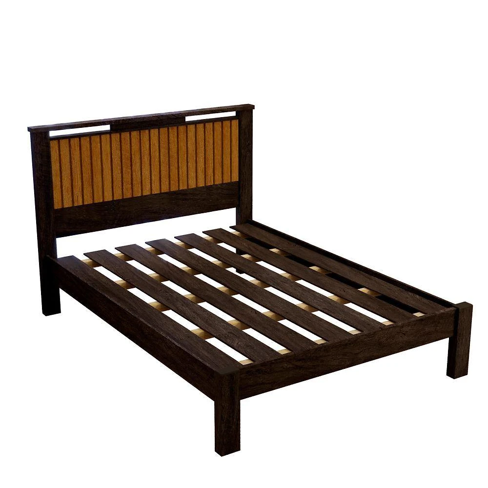 Cama Casal Caio com Painel Aveludado MDF Mocaccino Naturale Casah