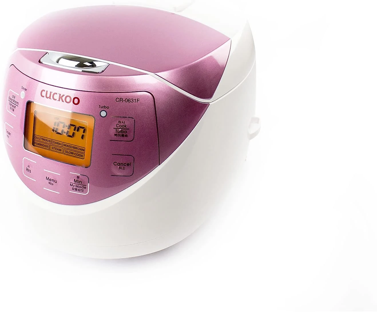 Cuckoo CR0631F 6 xícaras de panela elétrica e aquecedor multifuncional de arroz rosa