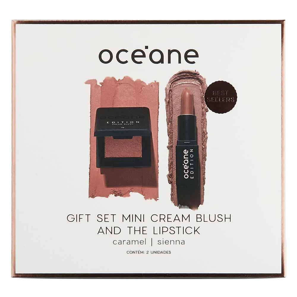 Océane edition kit - blush cremoso caramel + mini batom sienna