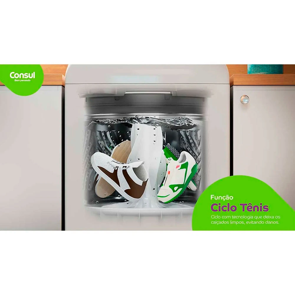 Máquina de Lavar Consul 15kg com Modo Eco Branco - 110V