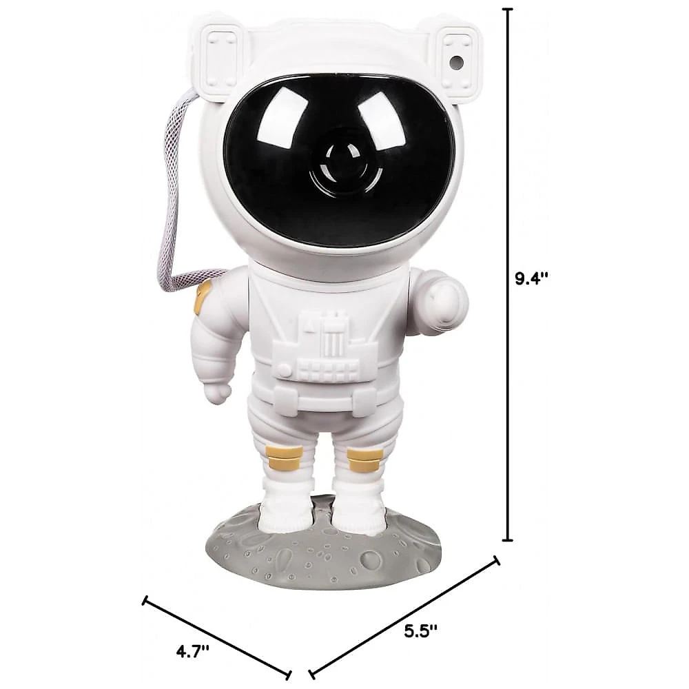Projetor de Estrelas Astronauta, Galáxia e Nebulosa, Luminária de Teto com LED, Timer e Controle Remoto, Decoração Infantil, Branco