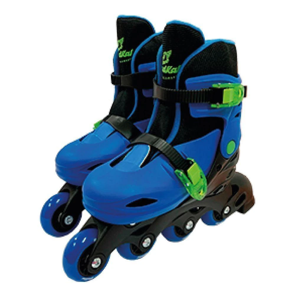 Patins 4 Rodas 2 Em 1 E Acessórios Azul Tamanho 34 Ao 37 Ajustável Fenix