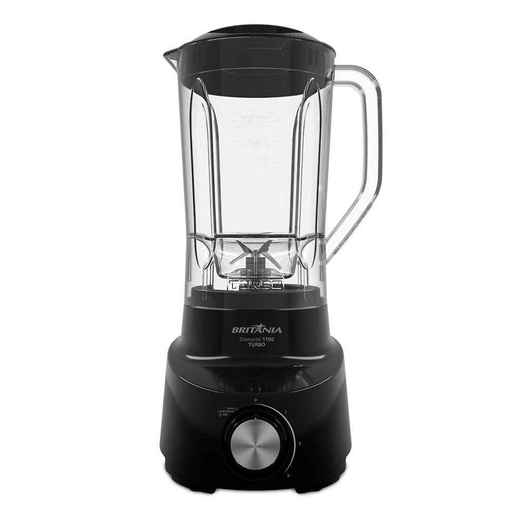 Liquidificador Britânia Diamante 1100 600W 2,6L 4 Velocidades Preto 110V