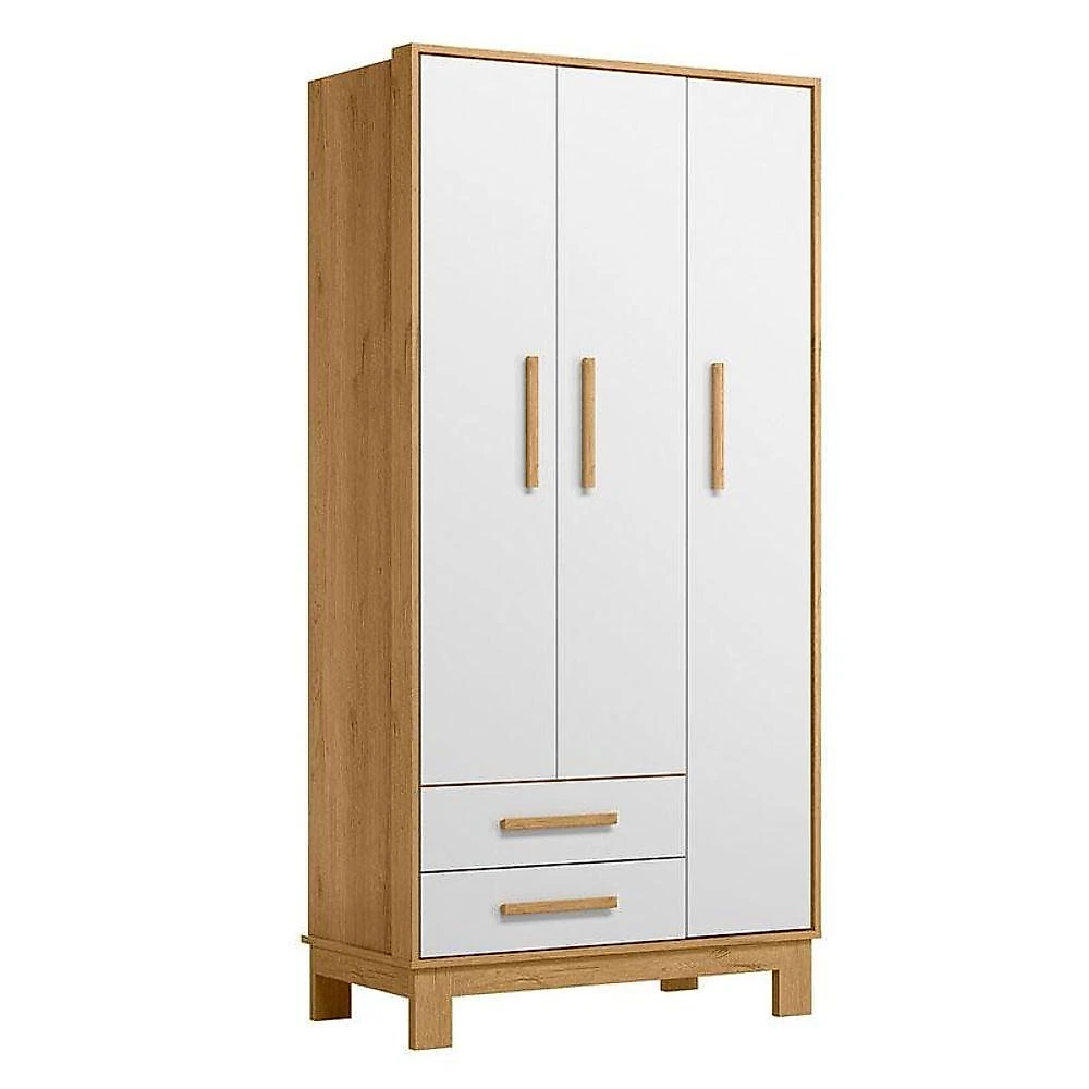 Quarto De Bebê Q Encanto Slim Freijó Toq Branco Acetinado - Qmovi
