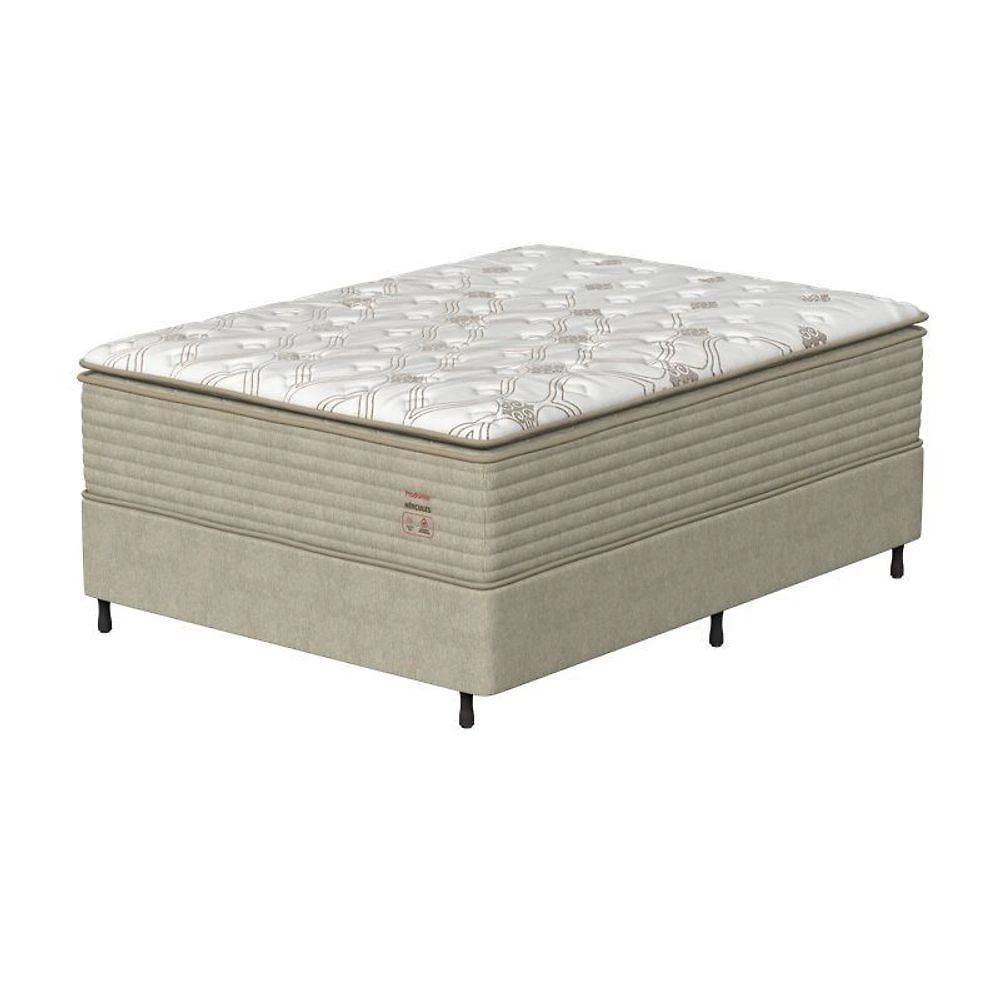 Conjunto Box Casal Mola Prodormir Hercules New Marrom