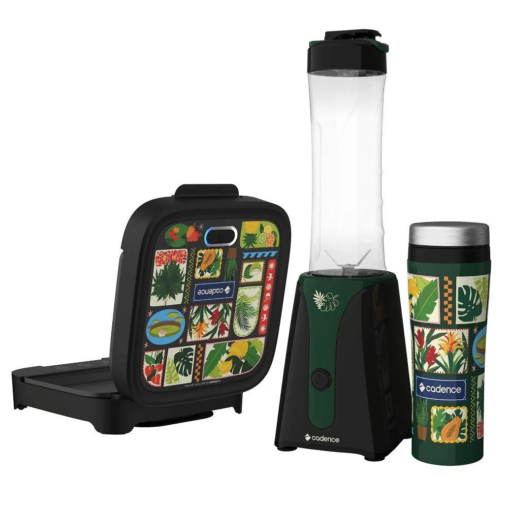 Kit Blender e Sanduicheira Cadence BLD704 600W 0,5L 800W Verde 220V
