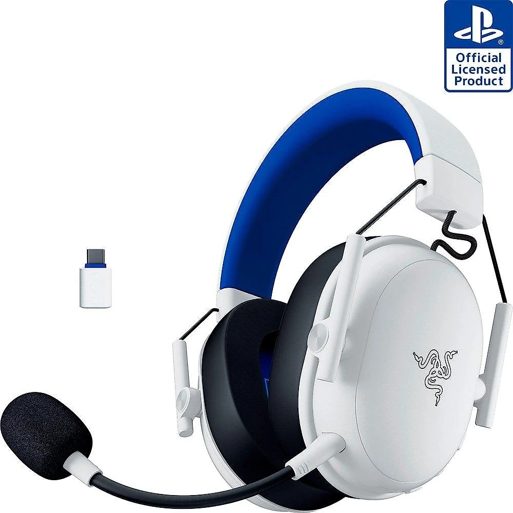 Headset Sem Fio Gamer Razer Blackshark V3 X HyperSpeed, PlayStation, Drivers 50mm, Branco - RZ04-05420500