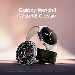 Smartwatch Samsung Galaxy Watch8 44mm LTE Tela Cristal Safira GPS Grafite