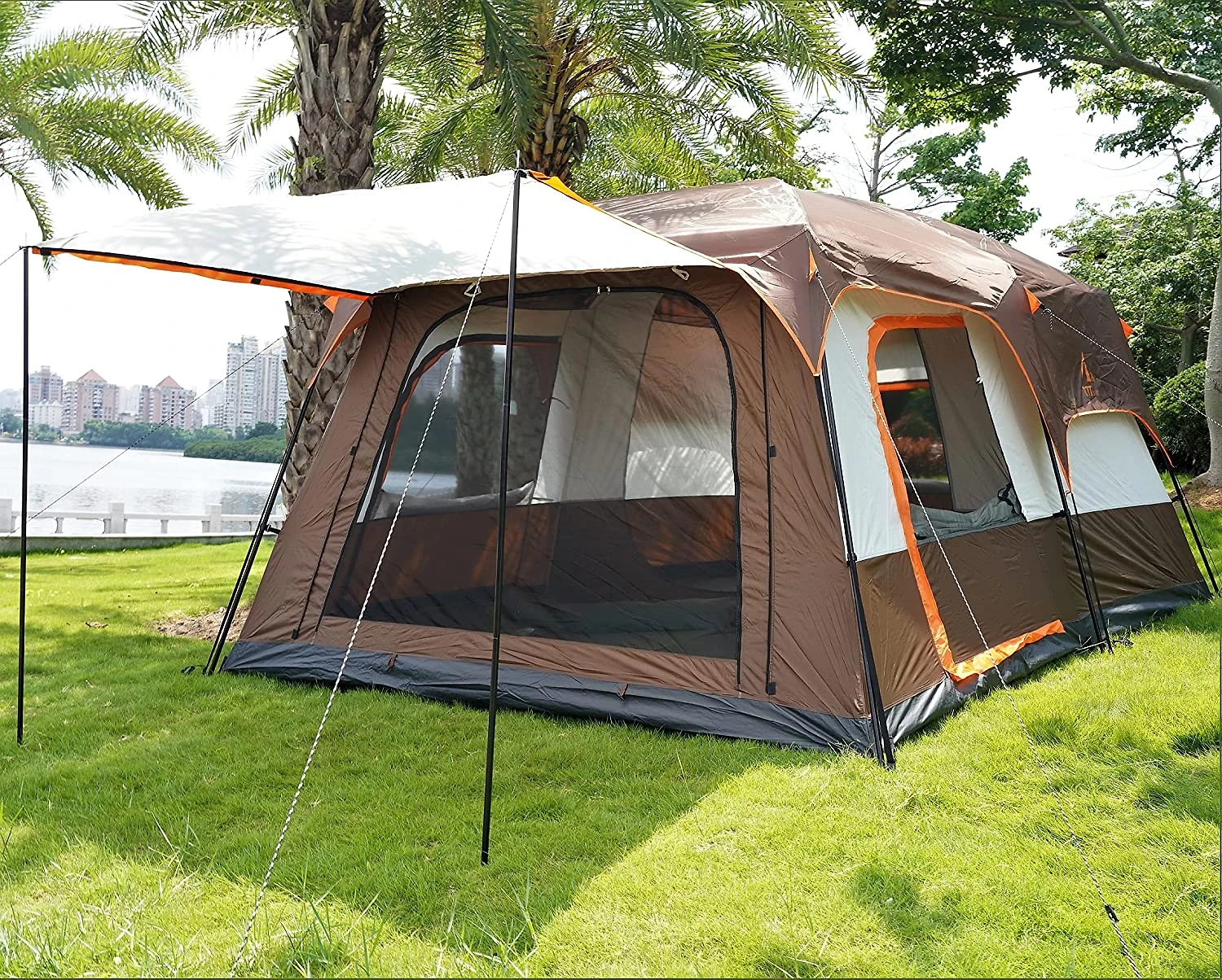 Miniatura KTT Barraca Suspensa Portátil para AcampamentoCamping Marrom