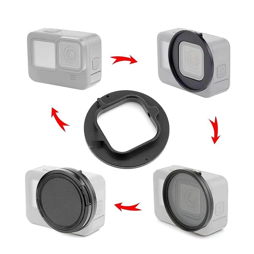 Filtro De Lente Cpl 52mm Para Câmeras Gopro 12-11-10-9 Black