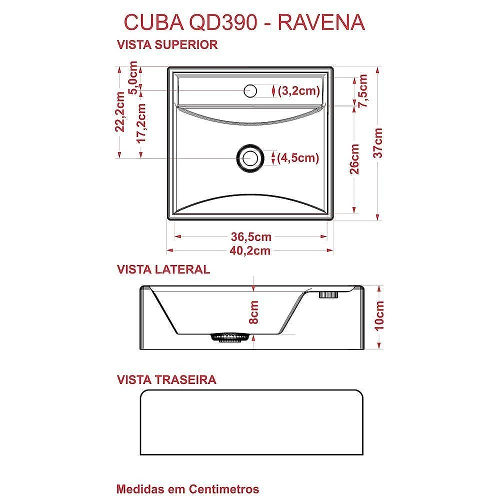Conjunto Bancada C-cuba Q39, Prateleira E Espelheira Metrópole 806 Branco Chess Carvalho