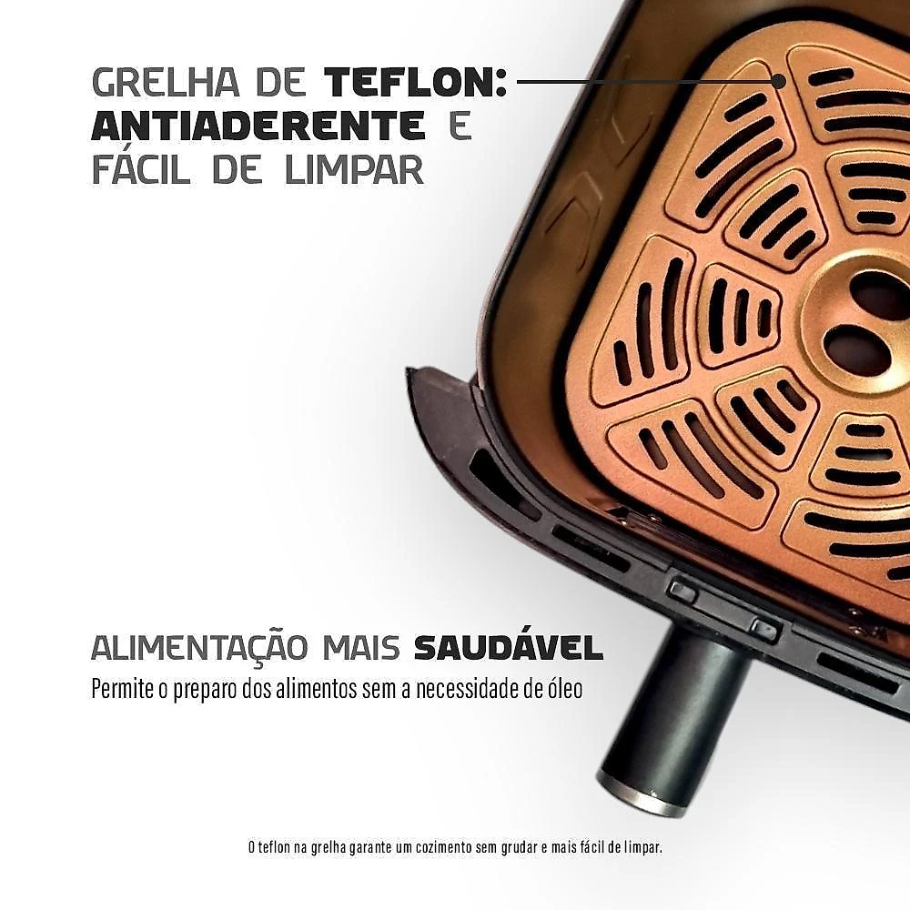 Air Fryer Fritadeira Elétrica Digital Extream 5,5L 1500W Multifunção Branco 220V