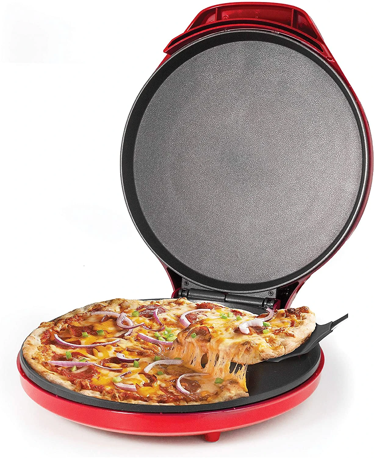 Betty Crocker Pizza Maker com temperatura variável vermelho