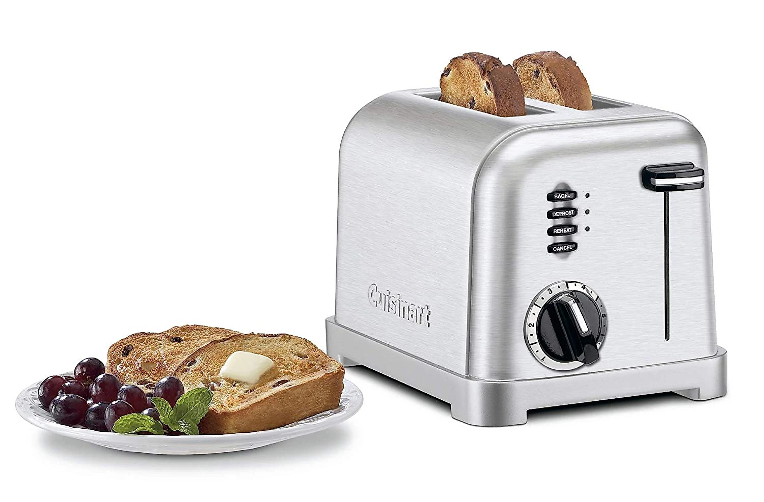 Torradeira Elétrica Cuisinart CPT160 Metal Classic Com 2 Fatias Inox Escovado Prata 110V