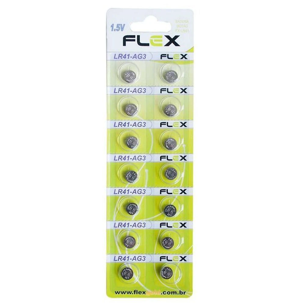 Bateria Botão 2 Flex LR41 Cartela com 14 Unidades
