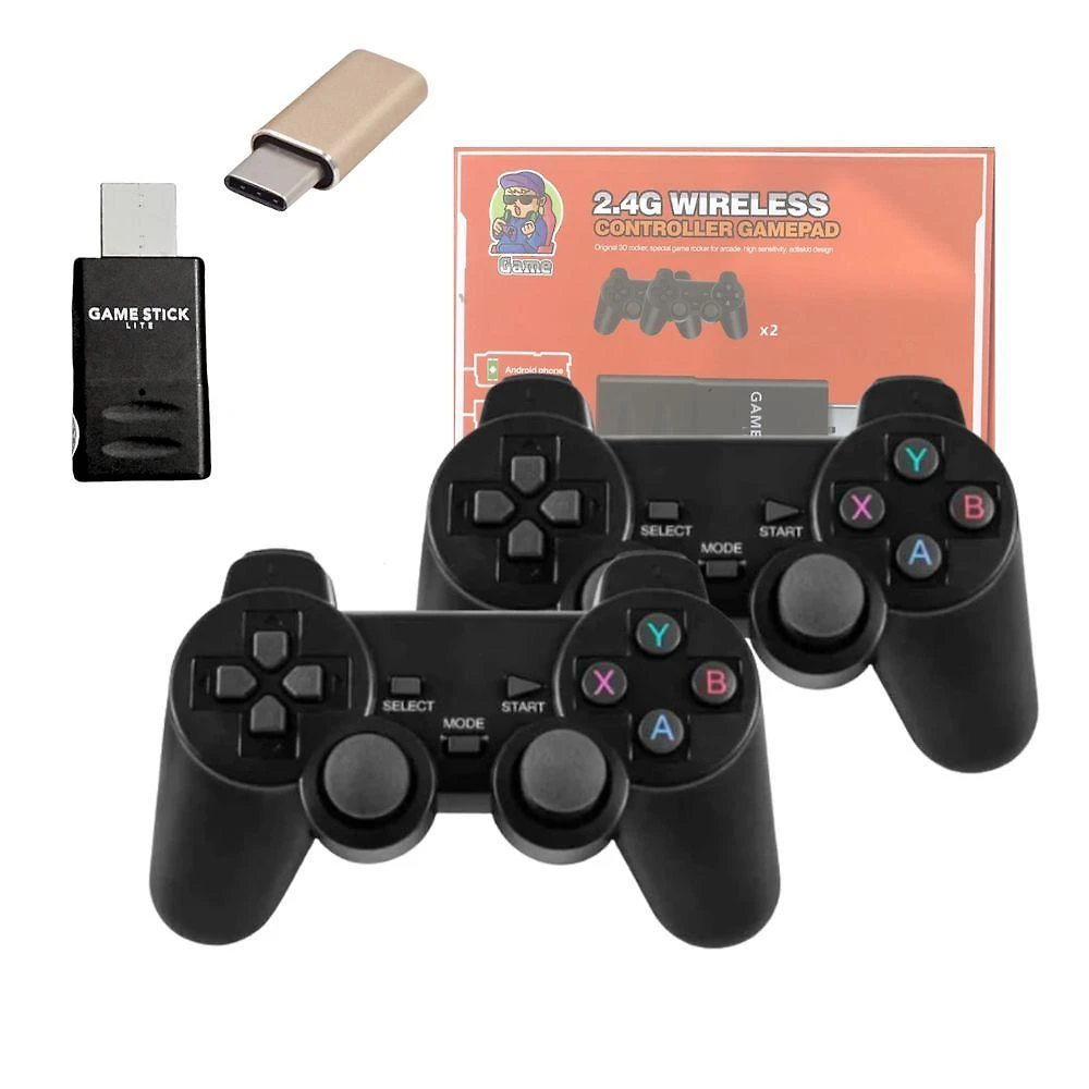 Game Stick Retrô 02 Controles Conexão Usb E Adaptador