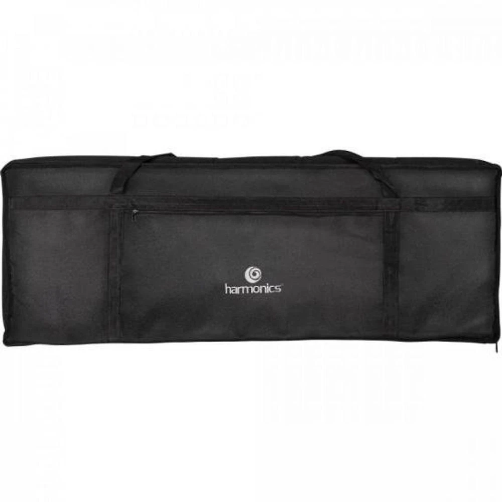 Capa para Teclado Luxo 5-8 Nylon [F002] Acolchoada com Bolsa para Acessórios Preto Harmonics