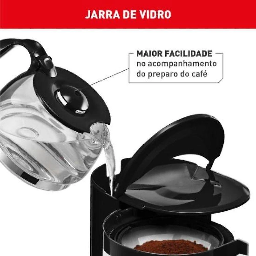 Cafeteira Elétrica Arno Perfectta Inox 600ml Jarra Vidro 220V