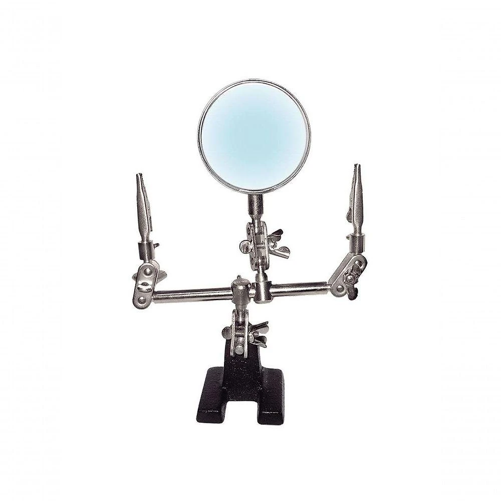 Lupa Com Suporte E Pincas Com Aumento 3x Hikari Hls10