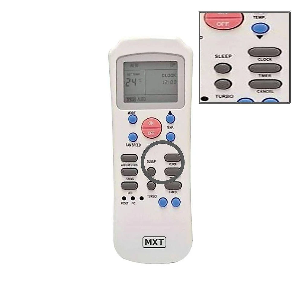 Controle Remoto Grupo MXT 01309 para Ar Condicionado Carrier Split Admiral R14(a) Universal webcontinental-7899903117877