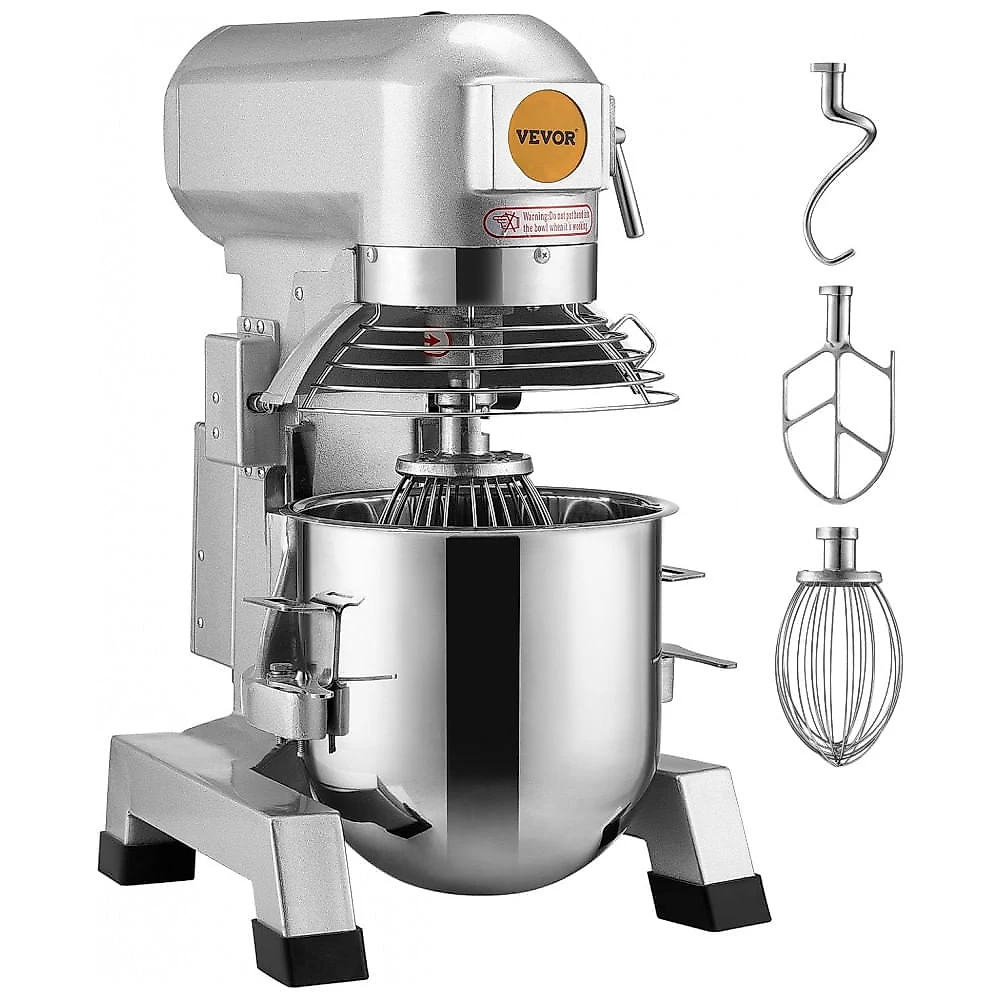 Batedeira Comercial VEVOR B15B 13,6L 3 Velocidades Timer 30min Inox 500W 110V