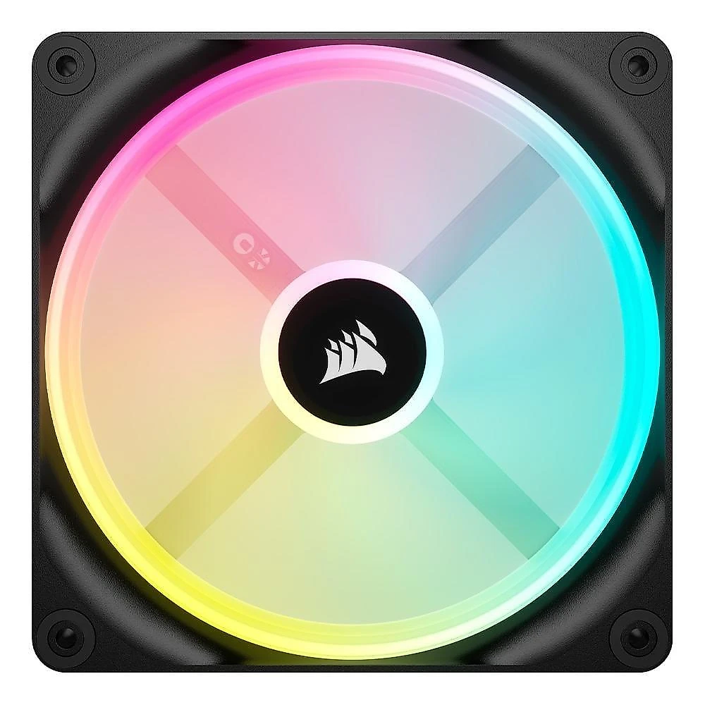Kit Com 2 Ventoinhas Corsair iCUE LINK QX140, 140mm, RGB, Preto - CO-9051004-WW