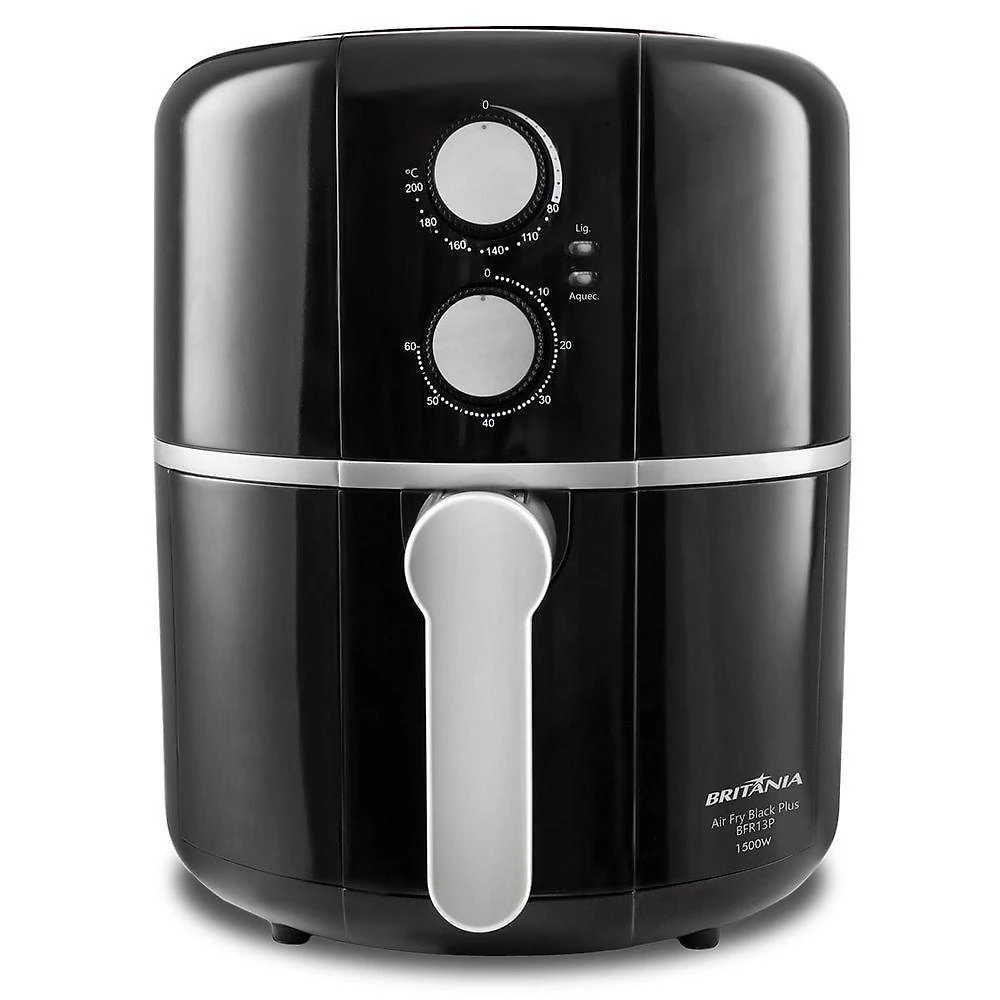 Fritadeira Air Fryer Britânia 4.5L Black Plus 1500W BFR13P 220V
