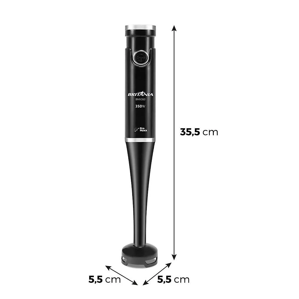 Mixer Britânia 2 em 1 BMX360, 350 Watts, Preto - 220 Volts Mixer Britânia 2 em 1 BMX360, 350 Watts, Preto - 110 Volts