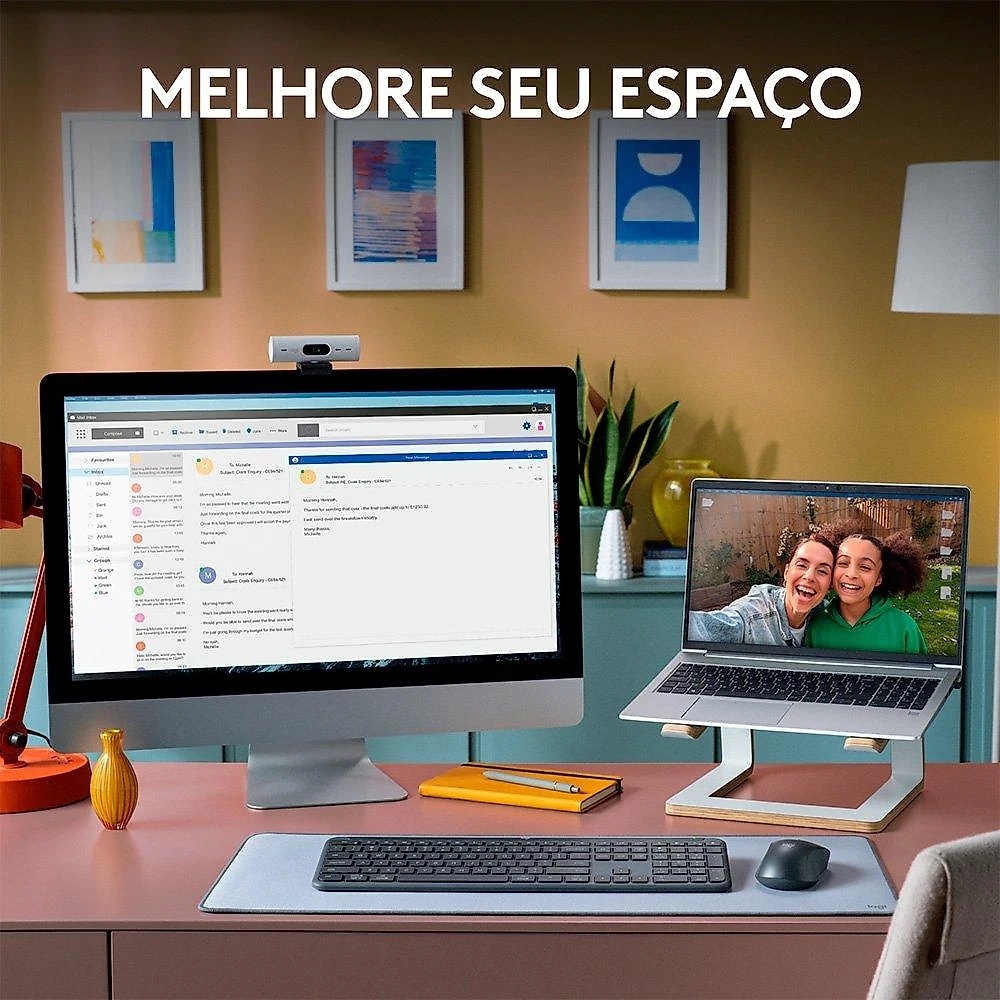 Teclado sem fio Logitech Signature Slim K950 Com Conexão Bluetooth ou Receptor USB Logi Bolt Incluso e Layout US INTL, Grafite - 920-012433