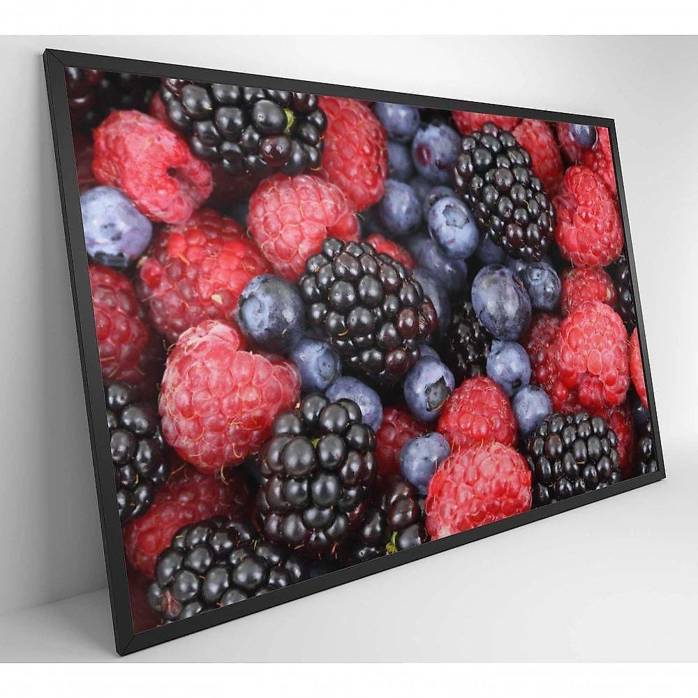 Quadro Frutas Vermelhas 120x80 Cm Adesivo Fotográfico