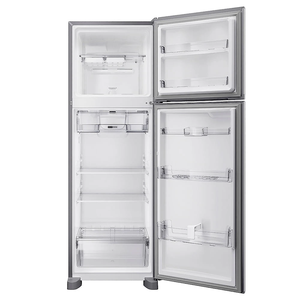 Refrigerador de 02 Portas Brastemp Frost Free 415 Litros Classe A Inox com Safe Power e Smart Cold - BRM52MKANA 110
