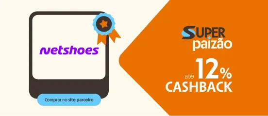 NETSHOES COM ATÉ 12% DE CASHBACK