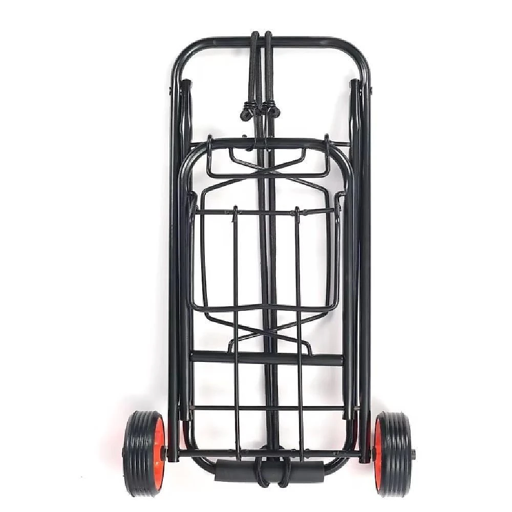 Carrinho de Mão Dobrável Multiuso 60kg Alça Regulável Preto Yeet