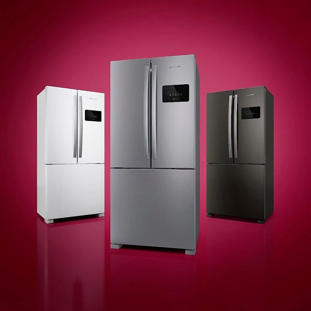 Geladeira brastemp bro85mk 559l frost free french door portas inox 220