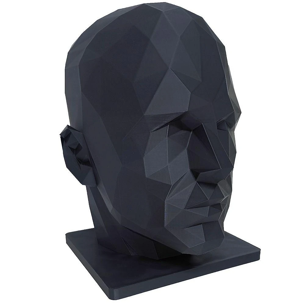 Manequim Cabeça Expositor para Boné e Óculos 3D Preto Masculino