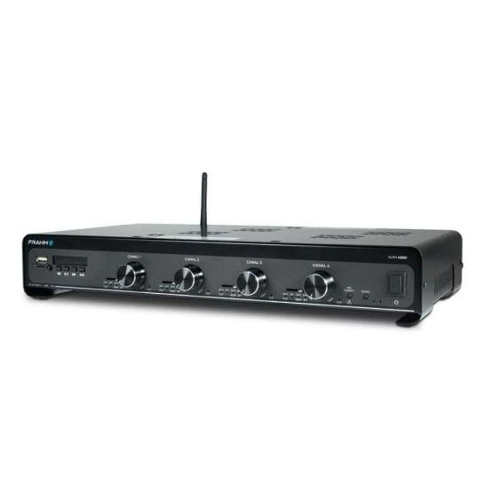 Amplificador Frahm Slim 4500 Optical G5 para Sonorização Ambiente com 480W RMS 4x120W Bivolt