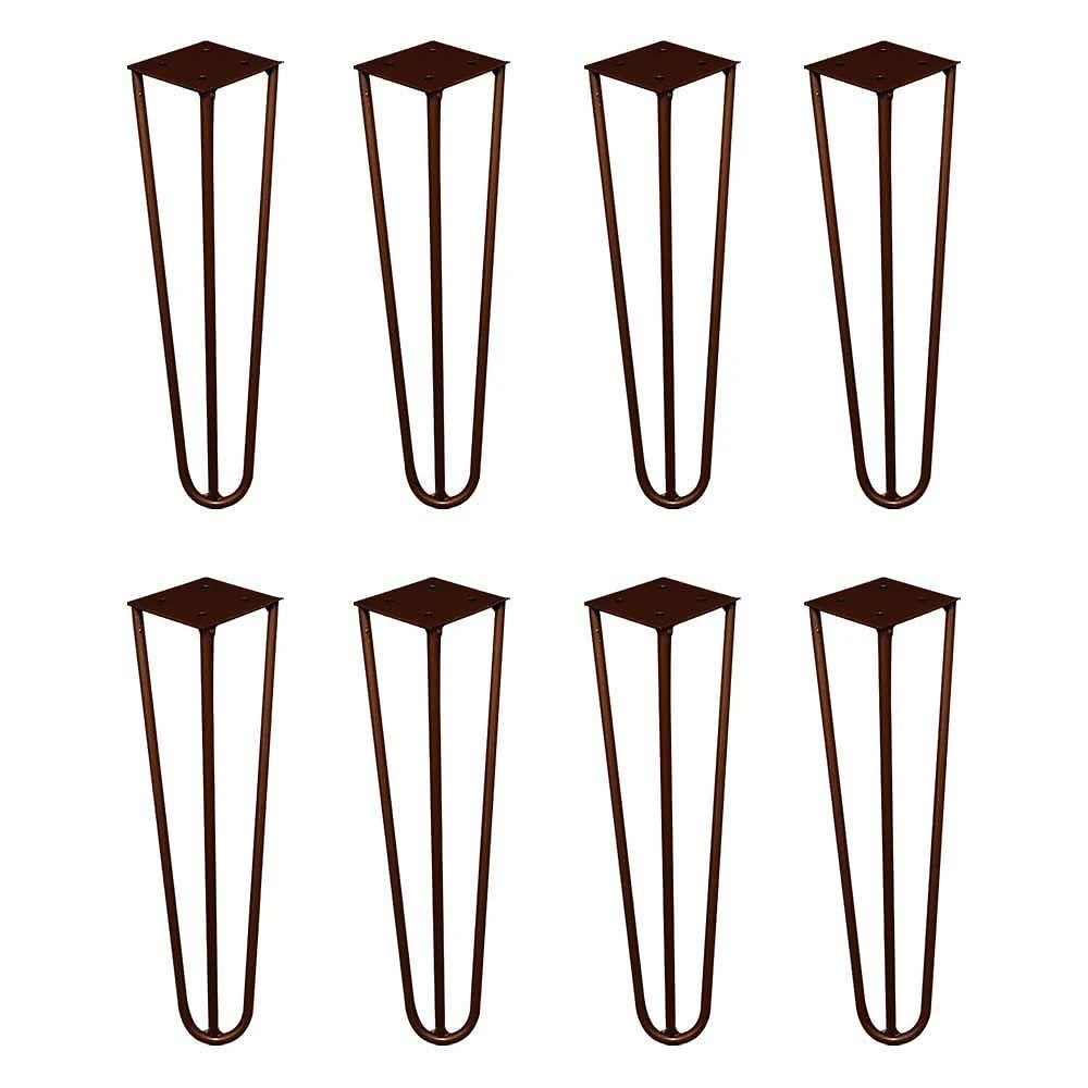 Kit 8 Pés De Metal 30 Cm Mesa De Canto Rack E Puffs Bronze
